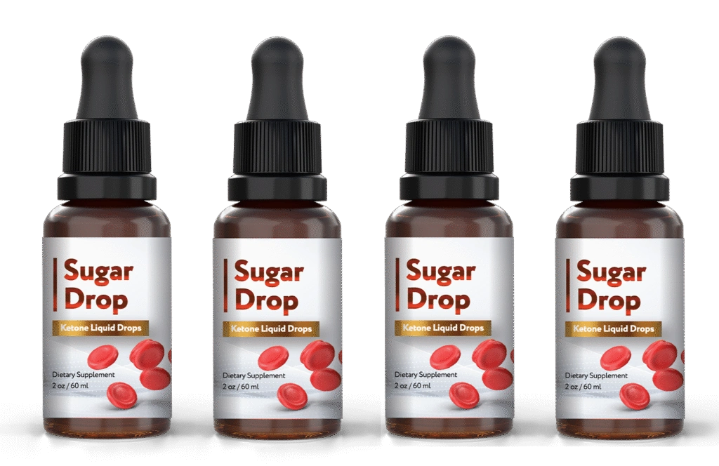 Sugar Drop 4-bottle amber orange supplement pack — 120-day most popular blood sugar support supply