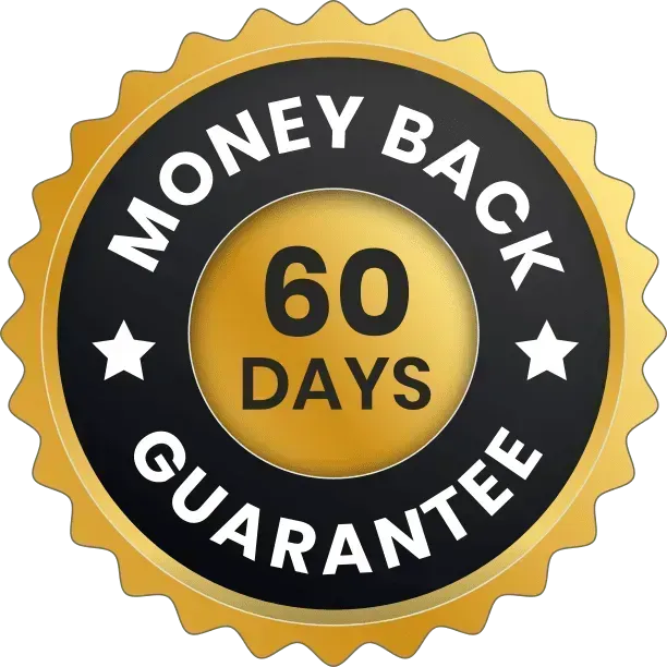 Sugar Drop 60-day 100% money-back guarantee seal — zero risk purchase